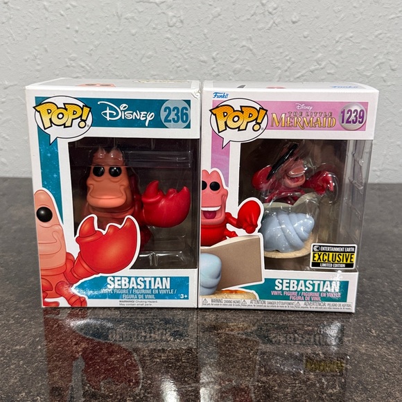 The Little Mermaid Sebastian Funko Pop Vinyl Figures - Picture 1 of 9